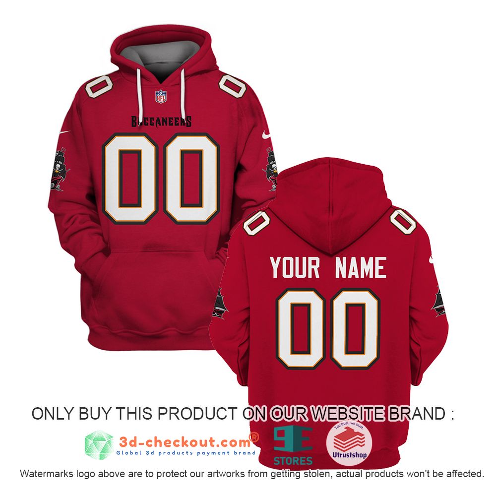 tampa bay buccaneers nfl personalized red 3d shirt hoodie 2 99454
