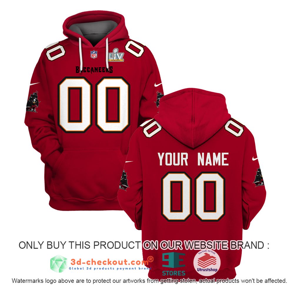 tampa bay buccaneers nfl personalized red color 3d shirt hoodie 2 65071