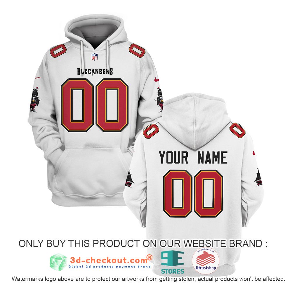 tampa bay buccaneers nfl personalized white 3d shirt hoodie 2 35863