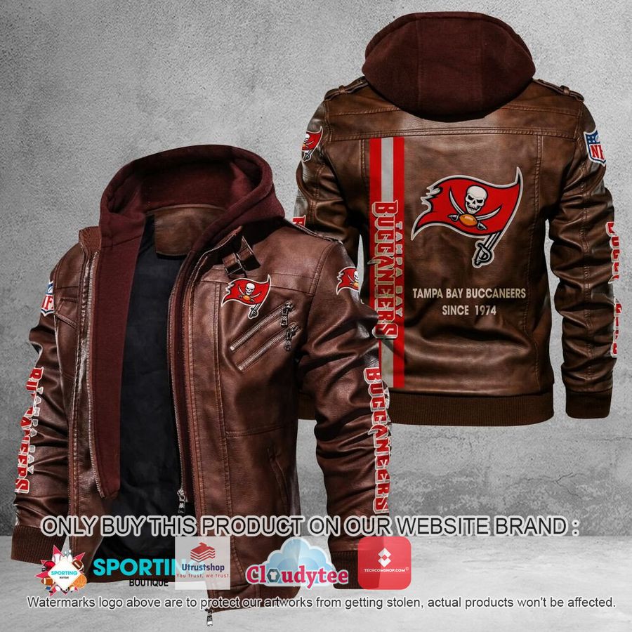tampa bay buccaneers since 1974 nfl leather jacket 2 78572