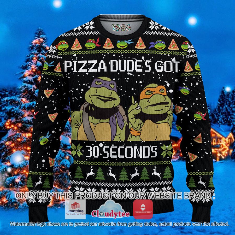 teenage mutant ninja pizza dudes got 30 seconds christmas all over printed shirt hoodie 1 99075
