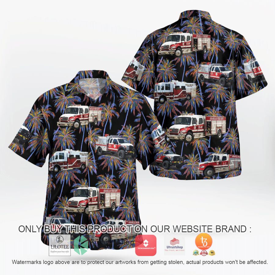 texas amarillo fire department hawaiian shirt 1 77467