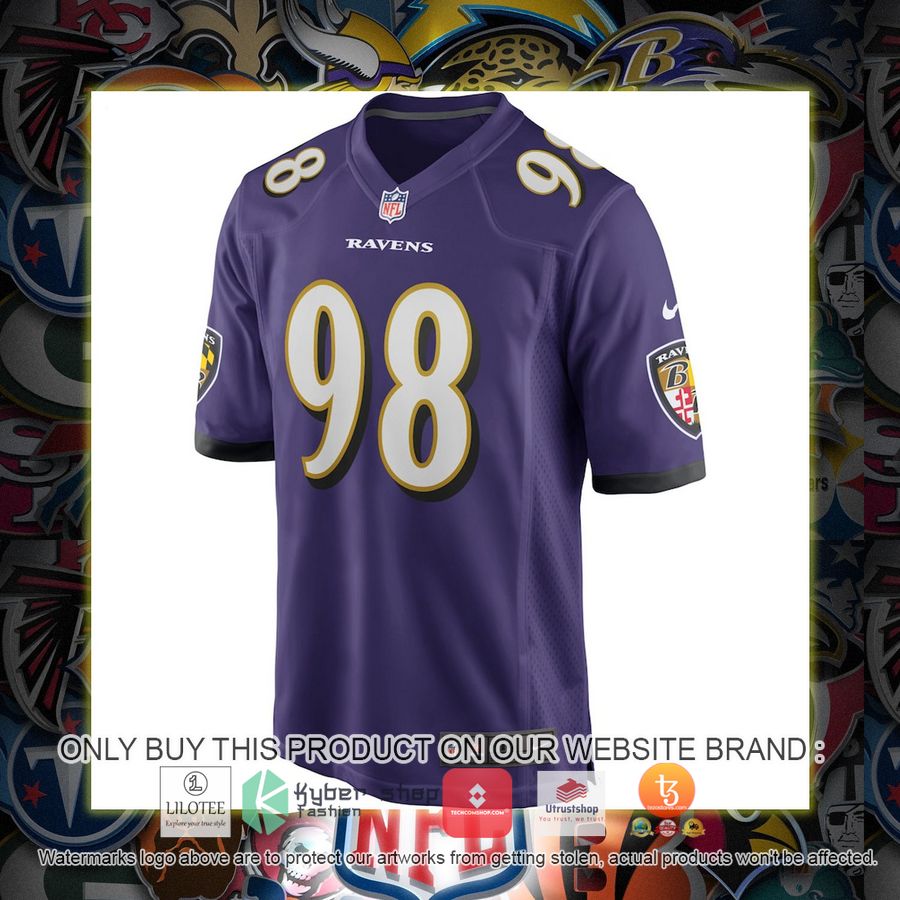 tony siragusa baltimore ravens nike game retired player purple football jersey 2 24646