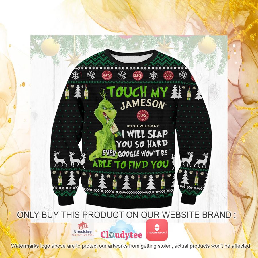touch my jameson i will slap you so hard ugly sweater 1 25445