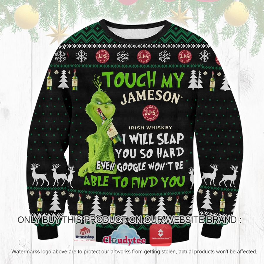 touch my jameson i will slap you so hard ugly sweater 2 28864