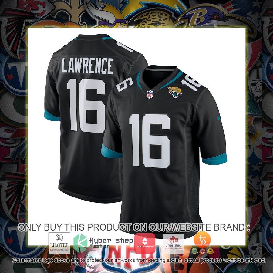 trevor lawrence jacksonville jaguars nike alternate player game black football jersey 1 9535