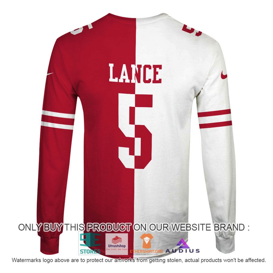 trey lance 5 san francisco 49ers white red hoodie shirt 6 86842