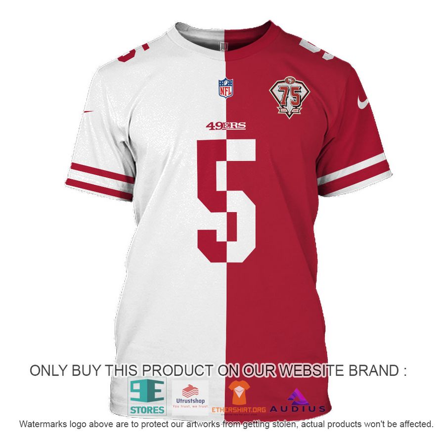 trey lance 5 san francisco 49ers white red hoodie shirt 7 17627