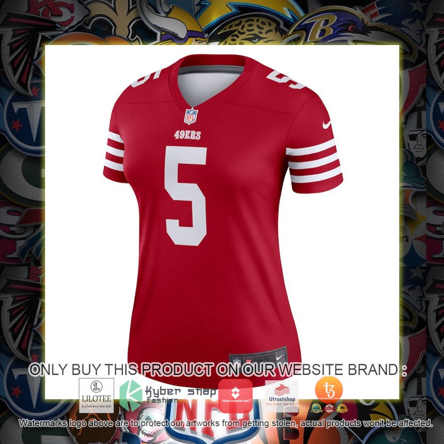 trey lance san francisco 49ers nike womens legend scarlet football jersey 2 65343