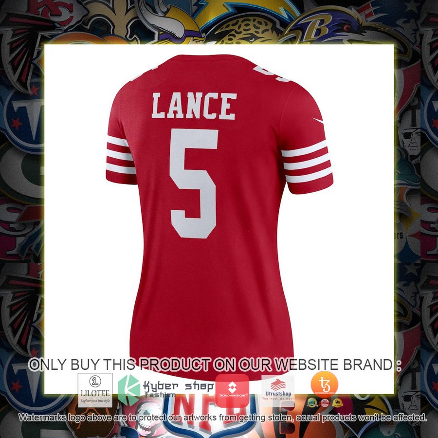 trey lance san francisco 49ers nike womens legend scarlet football jersey 3 36333