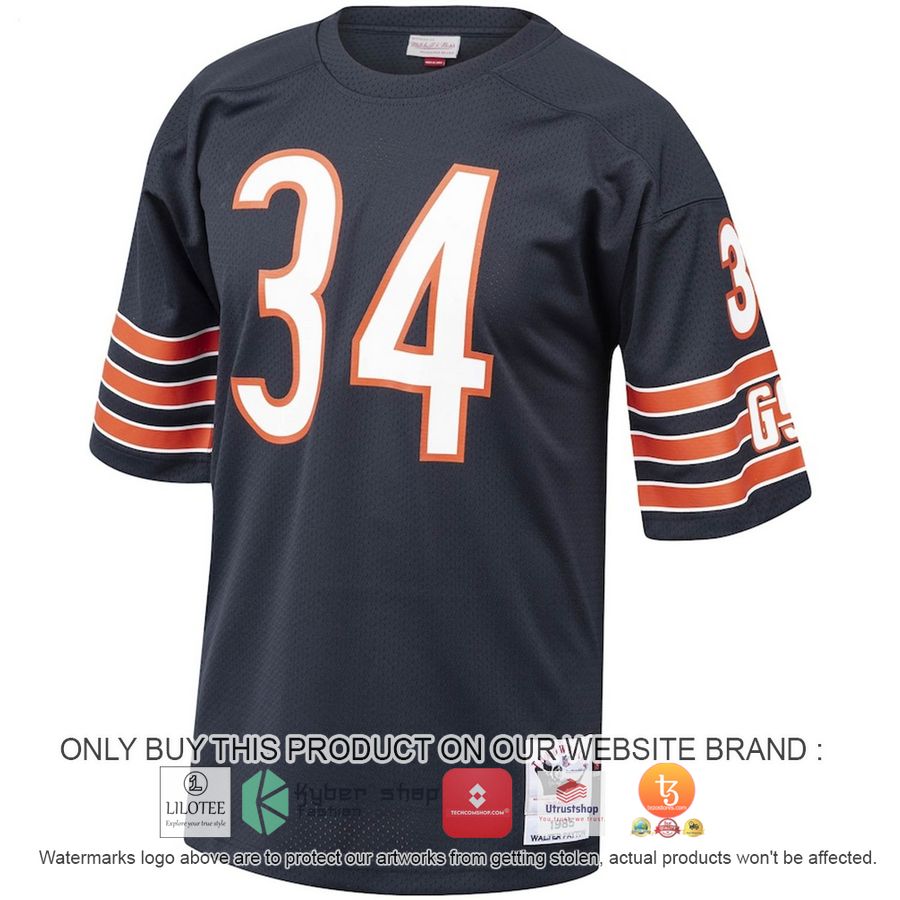 walter payton chicago bears mitchell and ness 1985 authentic throwback retired player navy football jersey 2 42546