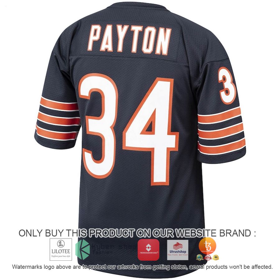walter payton chicago bears mitchell and ness 1985 authentic throwback retired player navy football jersey 3 16390