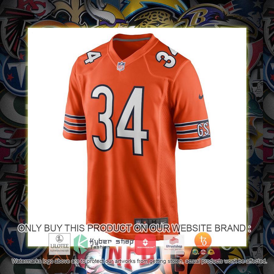 walter payton chicago bears nike retired player orange football jersey 2 27677
