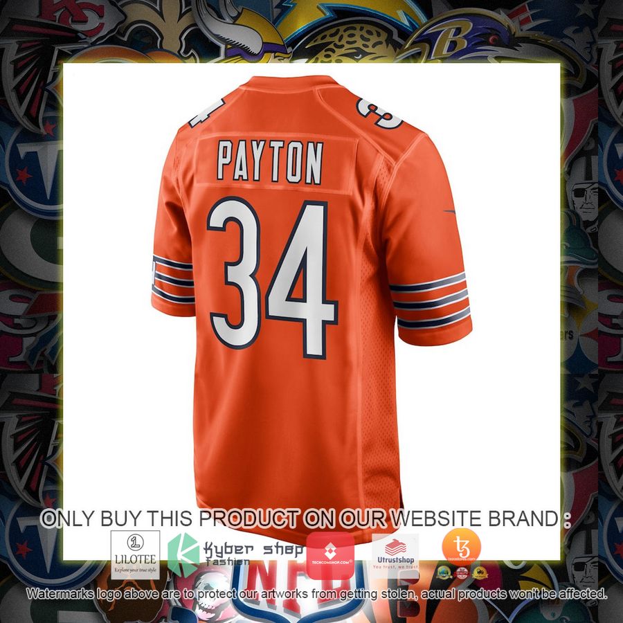walter payton chicago bears nike retired player orange football jersey 3 49582