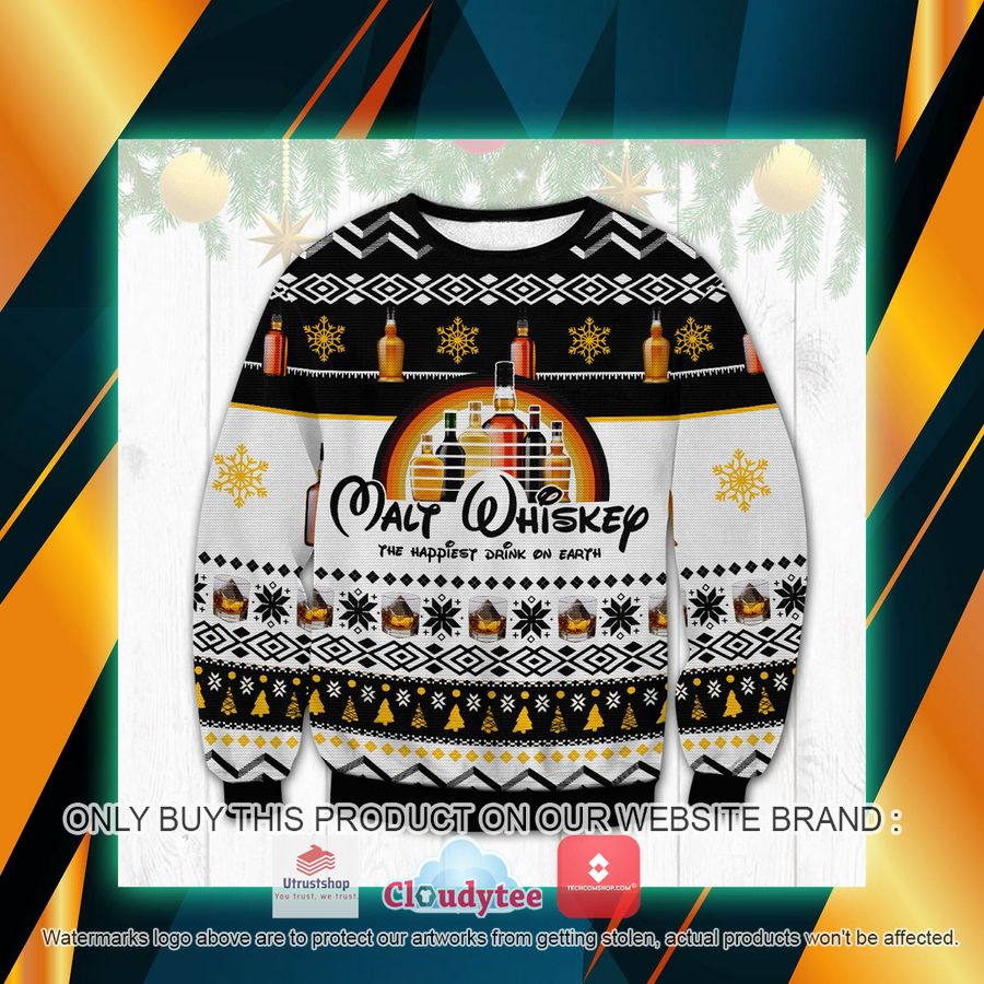 whisky the happiest drink on earth ugly sweater 1 94619