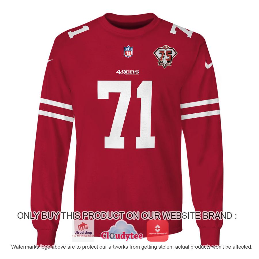 williams 71 san francisco 49ers nfl hoodie shirt 3 51274