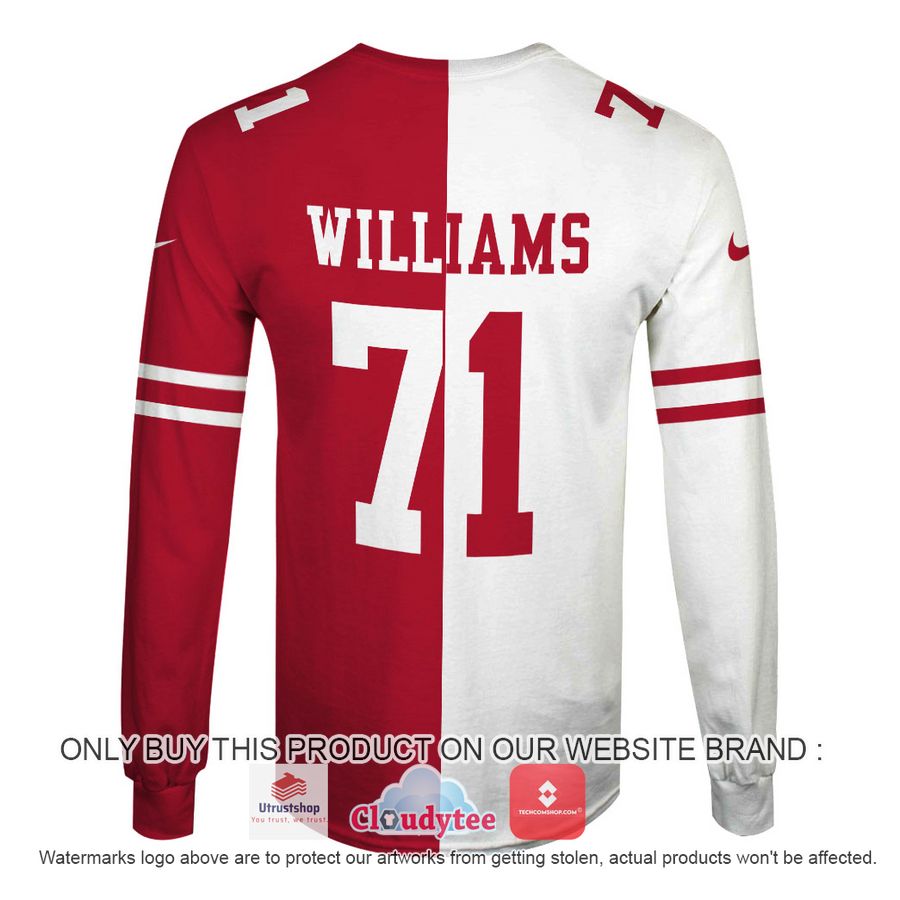 williams 71 san francisco 49ers red white nfl hoodie shirt 4 28264