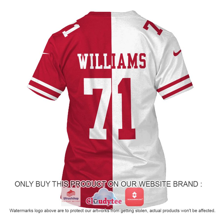 williams 71 san francisco 49ers red white nfl hoodie shirt 6 47737