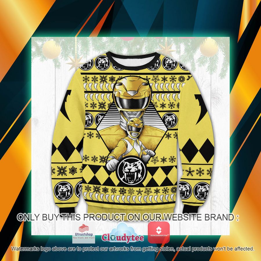 yellow power rangers ugly sweater 1 70709