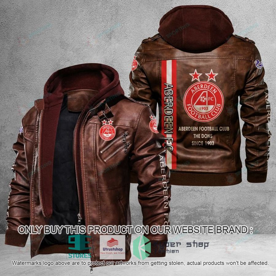 aberdeen f c the dons since 1903 leather jacket 2 79915