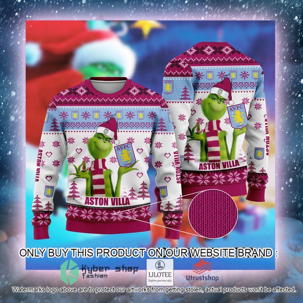 aston villa the grinch christmas ugly sweater 1 73499