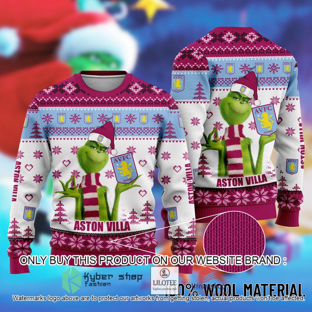 aston villa the grinch christmas ugly sweater 2 19336
