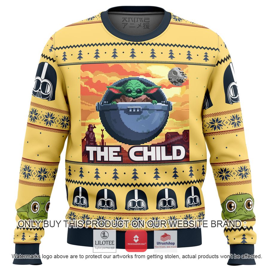 baby yoda the child mandalorion star wars knitted wool sweater 1 4653
