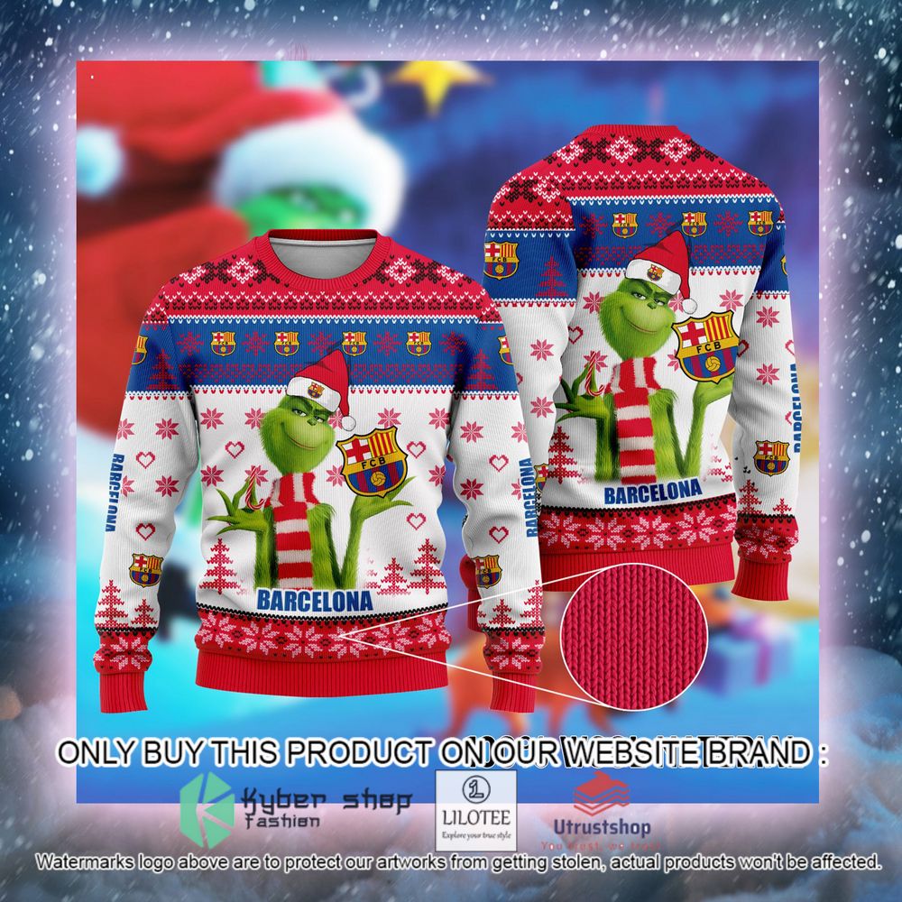 barcelona the grinch christmas ugly sweater 1 89485