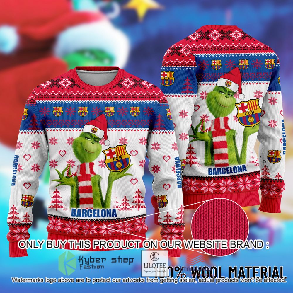 barcelona the grinch christmas ugly sweater 2 84378