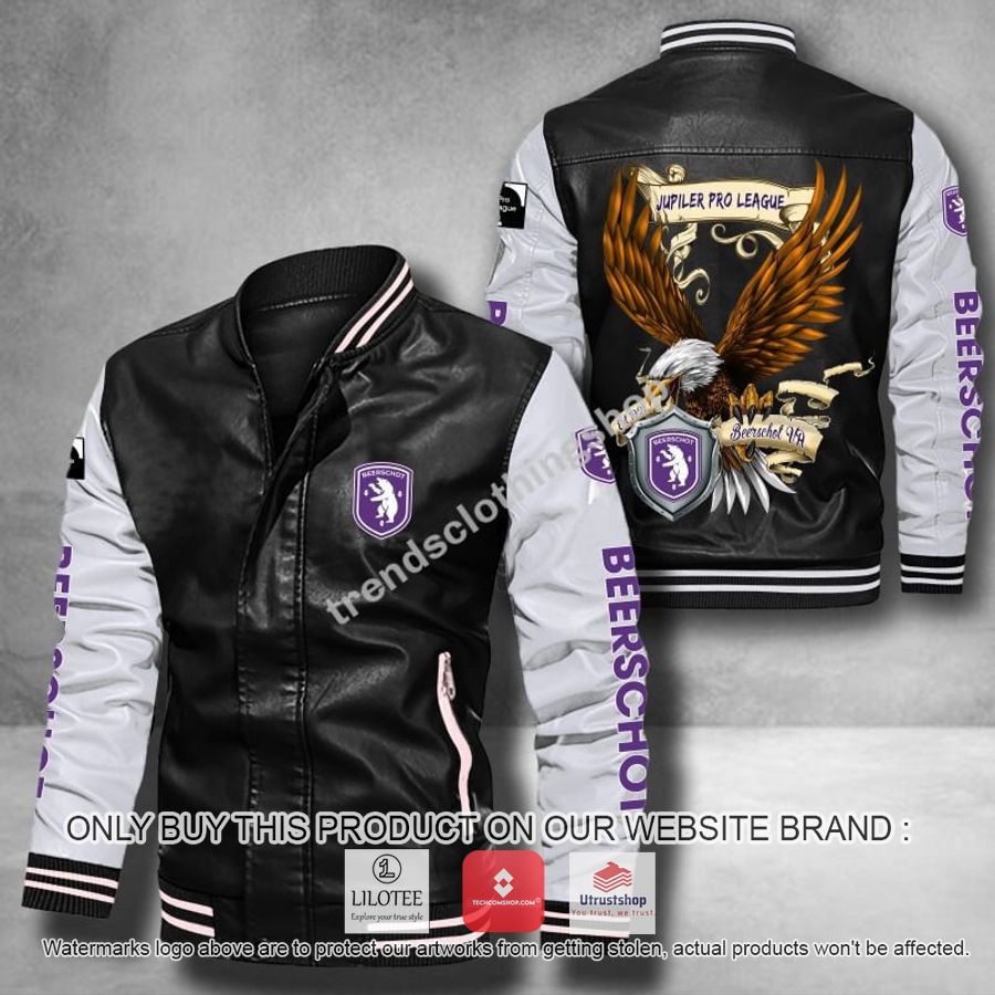 beerschot eagle league leather bomber jacket 1 37595