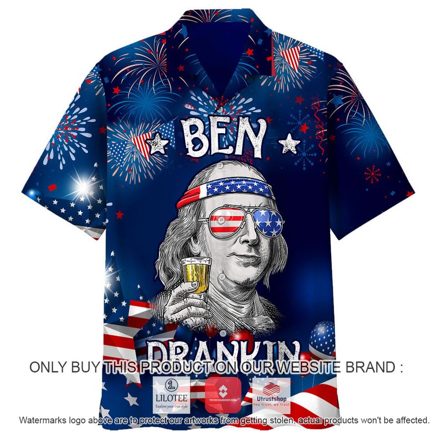 ben drankin us flag firework cheer hawaiian shirt 2 62709
