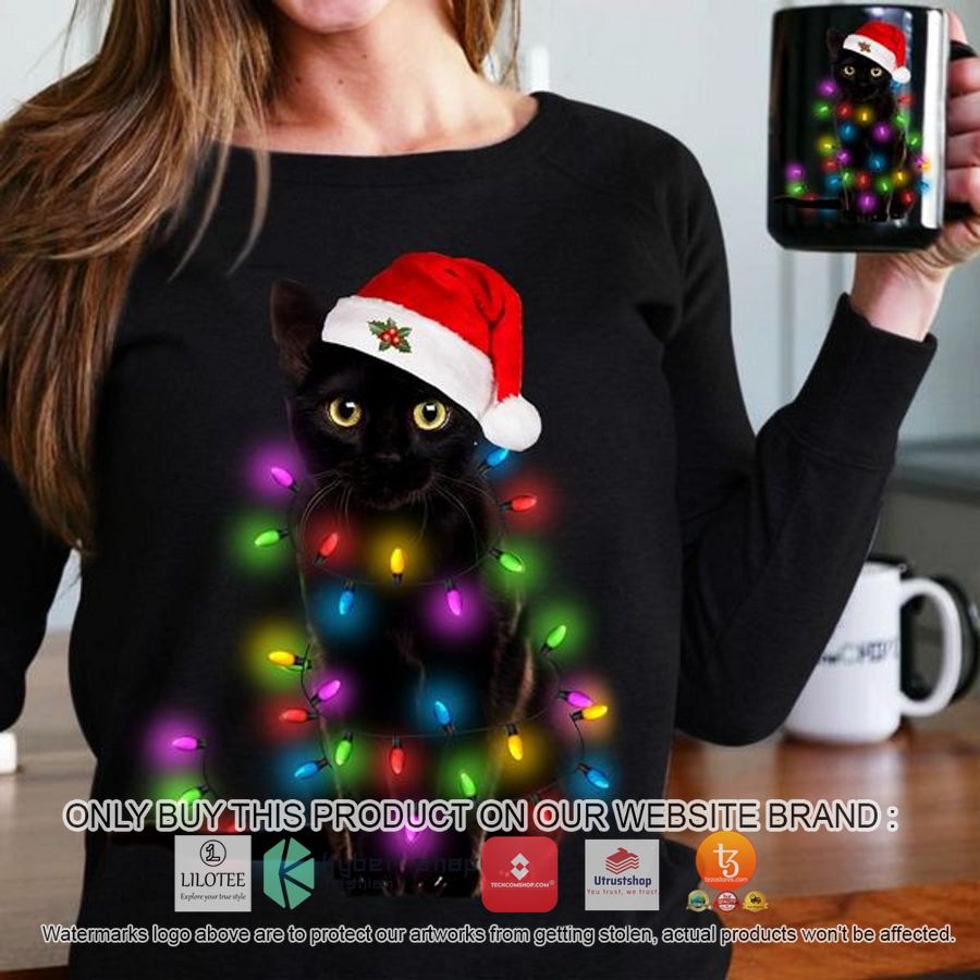 black cat light christmas 2d shirt hoodie 1 65589