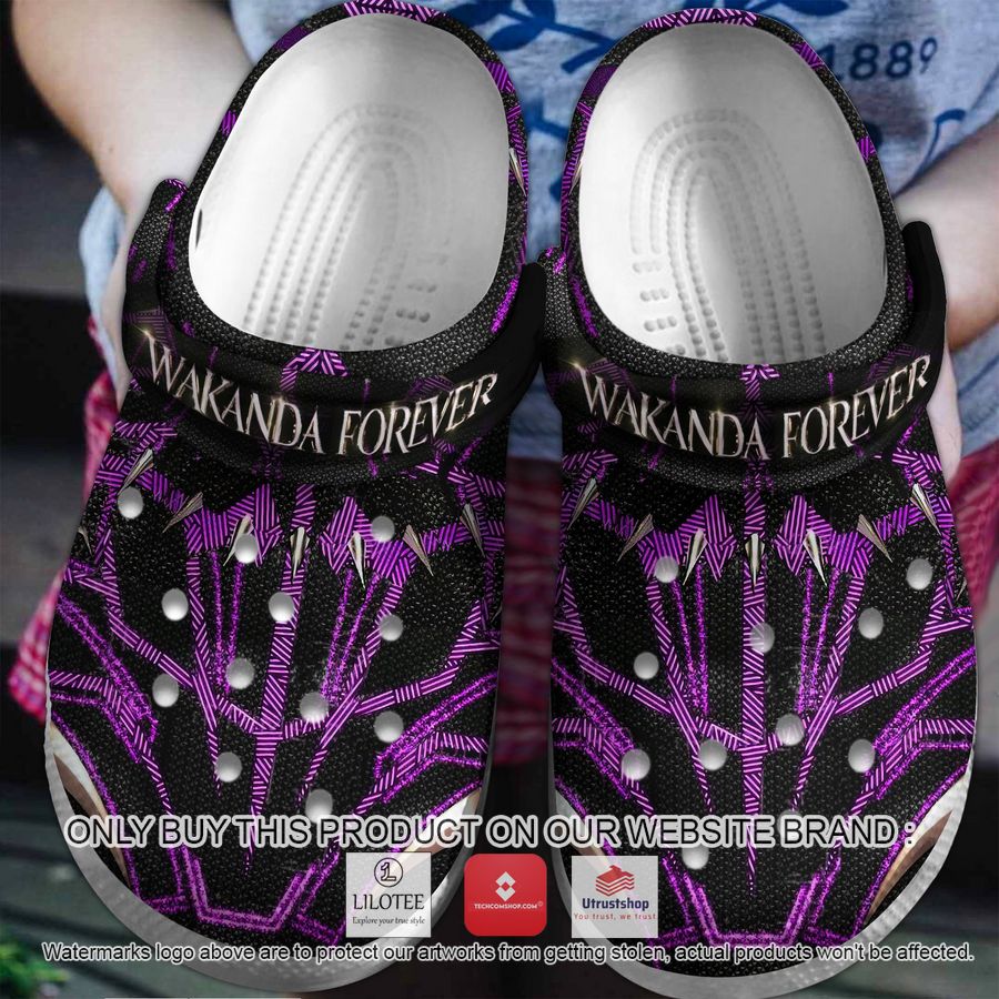 black panther wakanda forever purple crocband shoes 1 87111