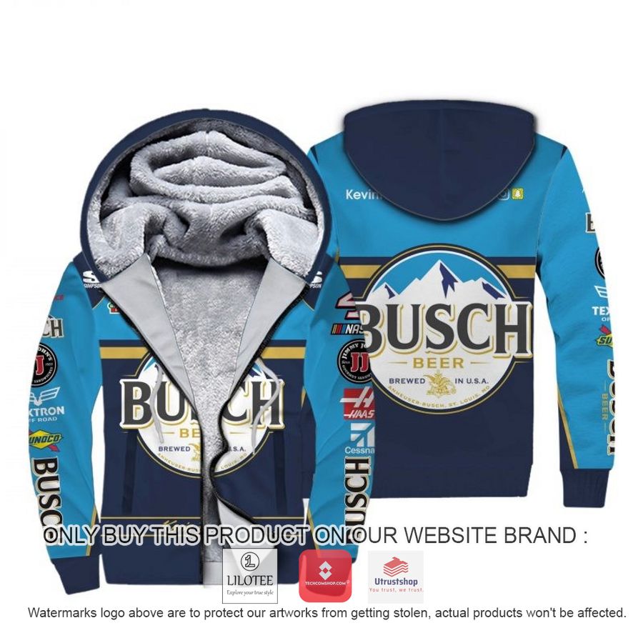 bucsh beer kevin harvick racing fleece hoodie 1 23248