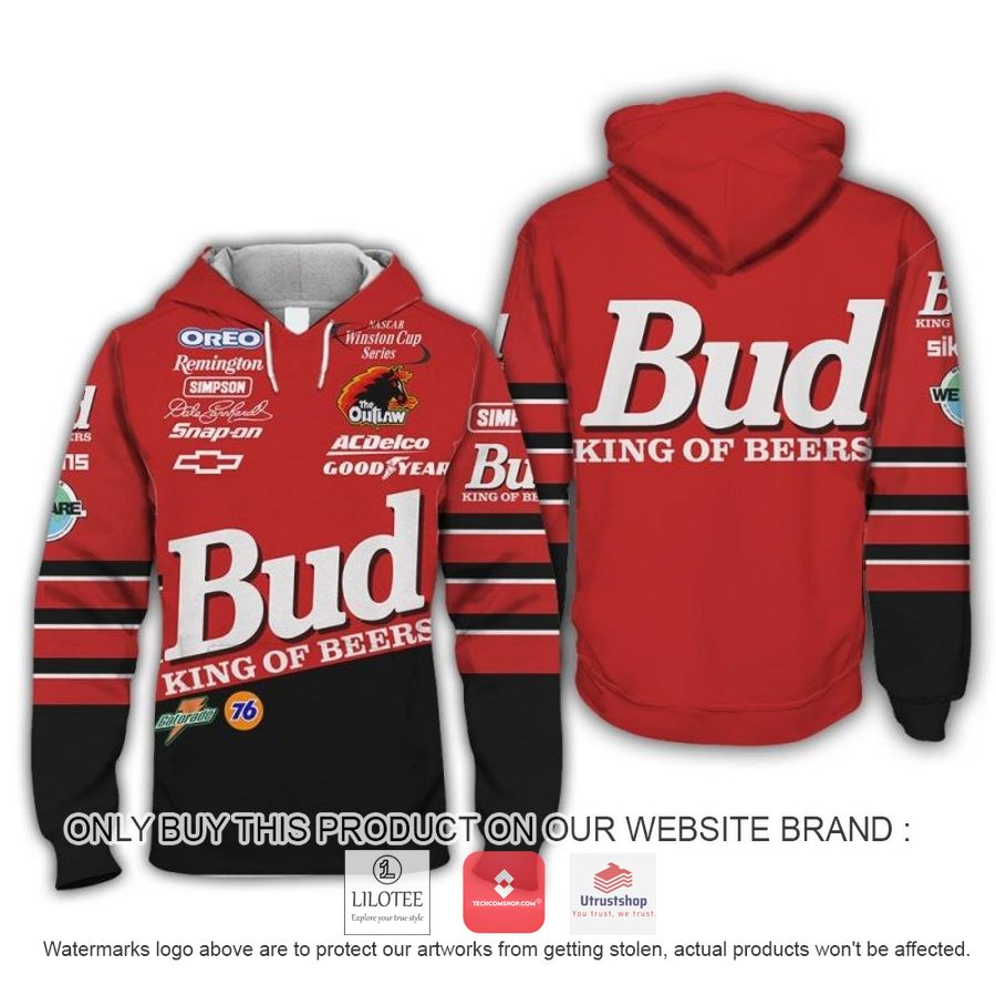 bud king of beers dale earnhardt jr racing 3d shirt hoodie 1 85661
