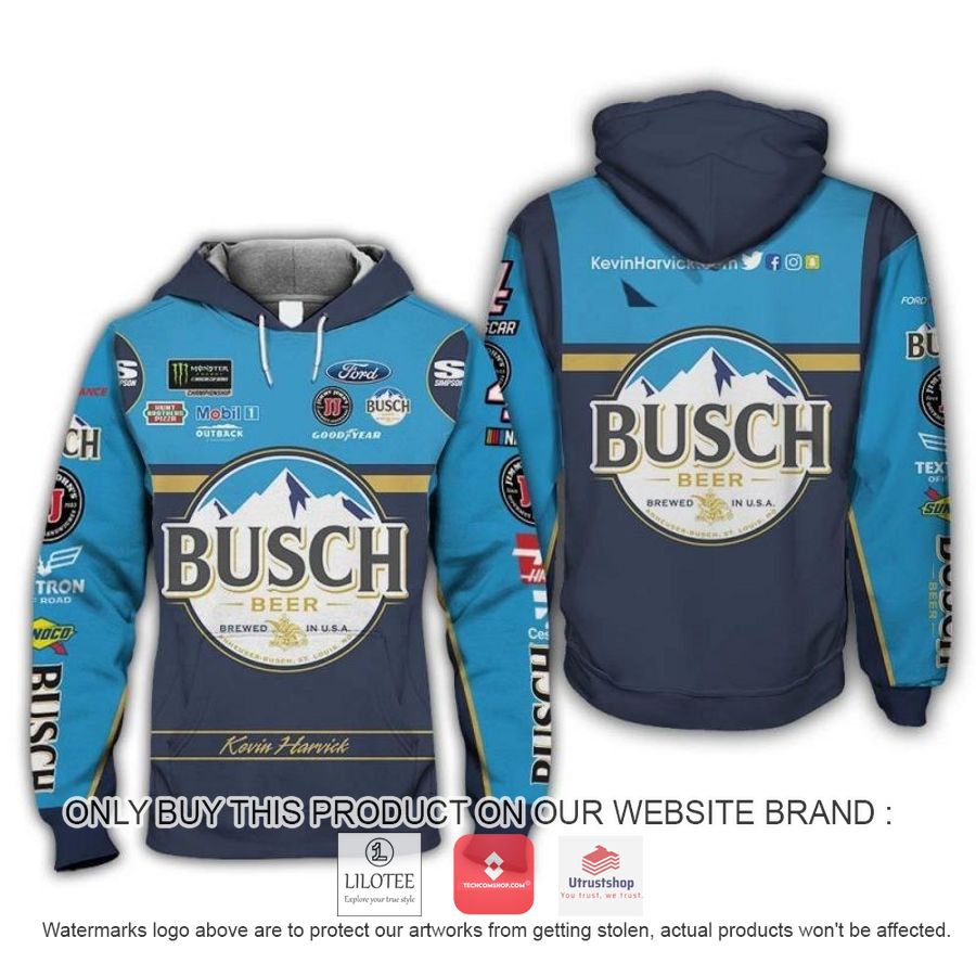 busch kevin harvick racing 3d shirt hoodie 1 94827
