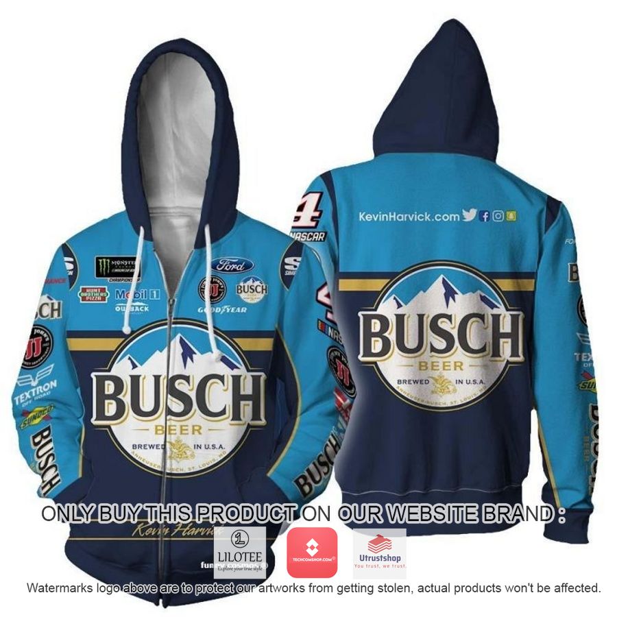 busch kevin harvick racing 3d shirt hoodie 2 99631
