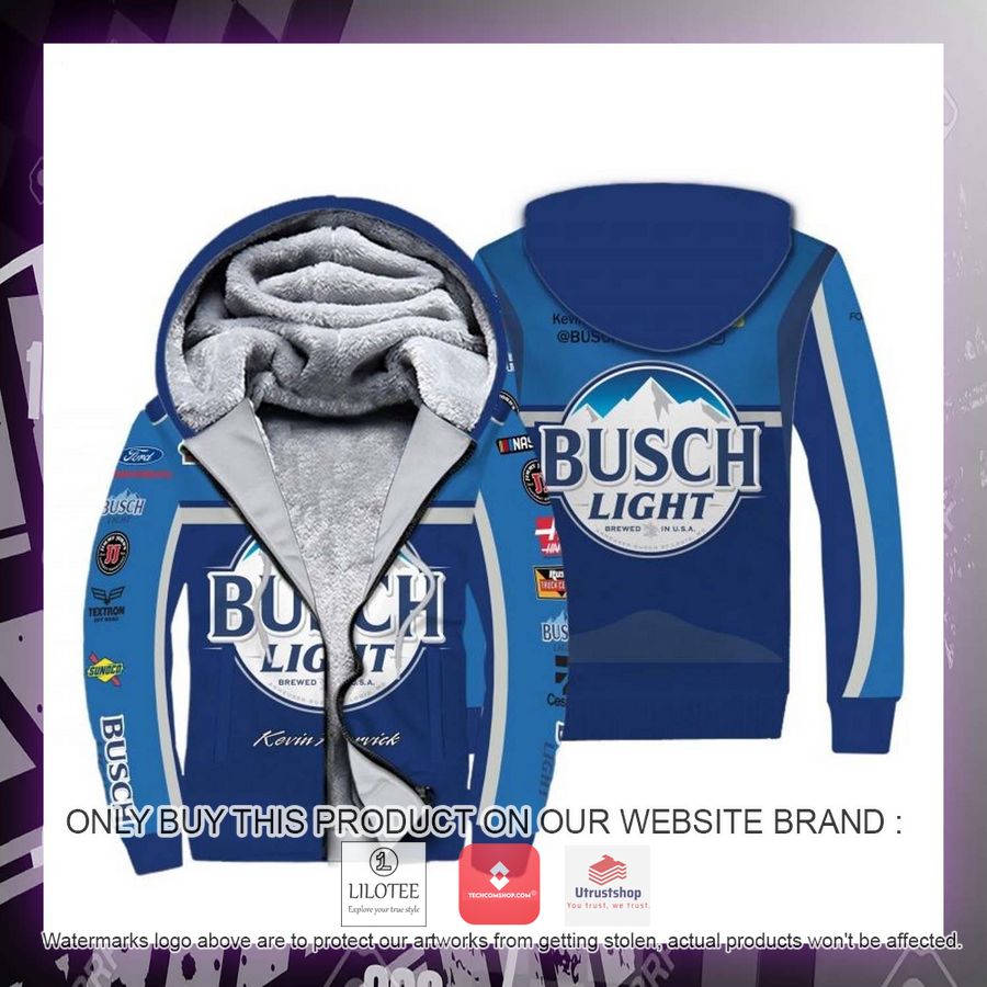 busch light kevin harvick racing fleece hoodie 2 9490
