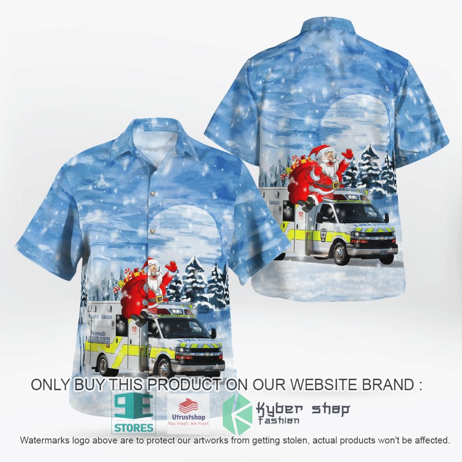 canada middlesex london ems christmas hawaiian shirt 1 88619