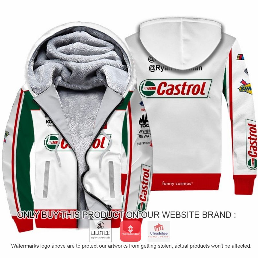 castrol ryan newman nascar 2022 racing fleece hoodie 1 83250