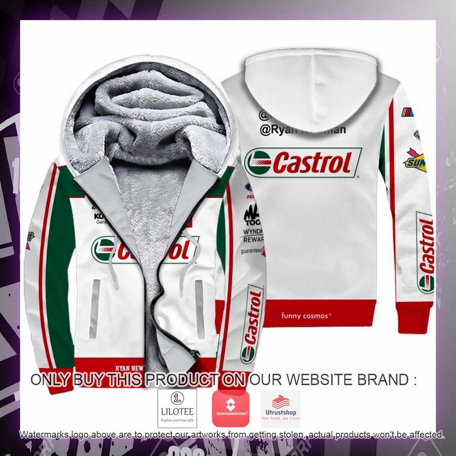 castrol ryan newman nascar 2022 racing fleece hoodie 2 62208