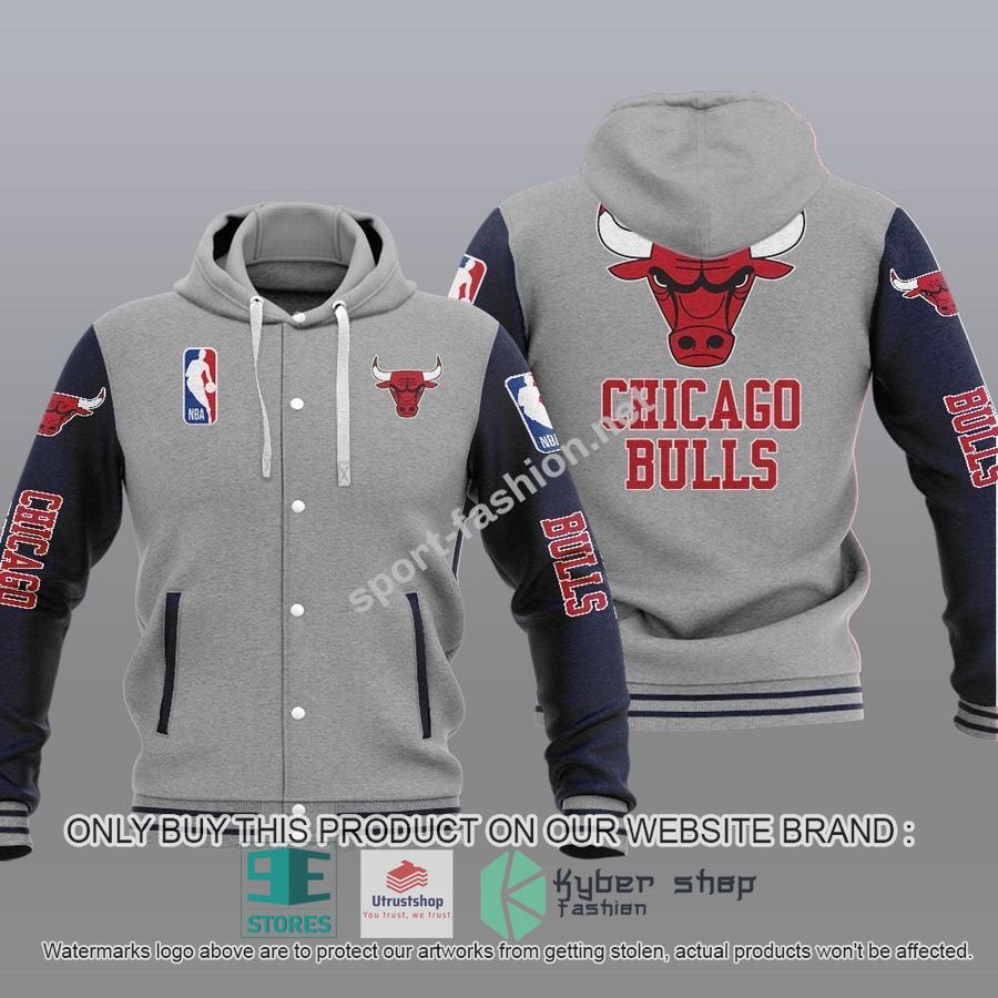 chicago bulls nba baseball hoodie jacket 2 8600