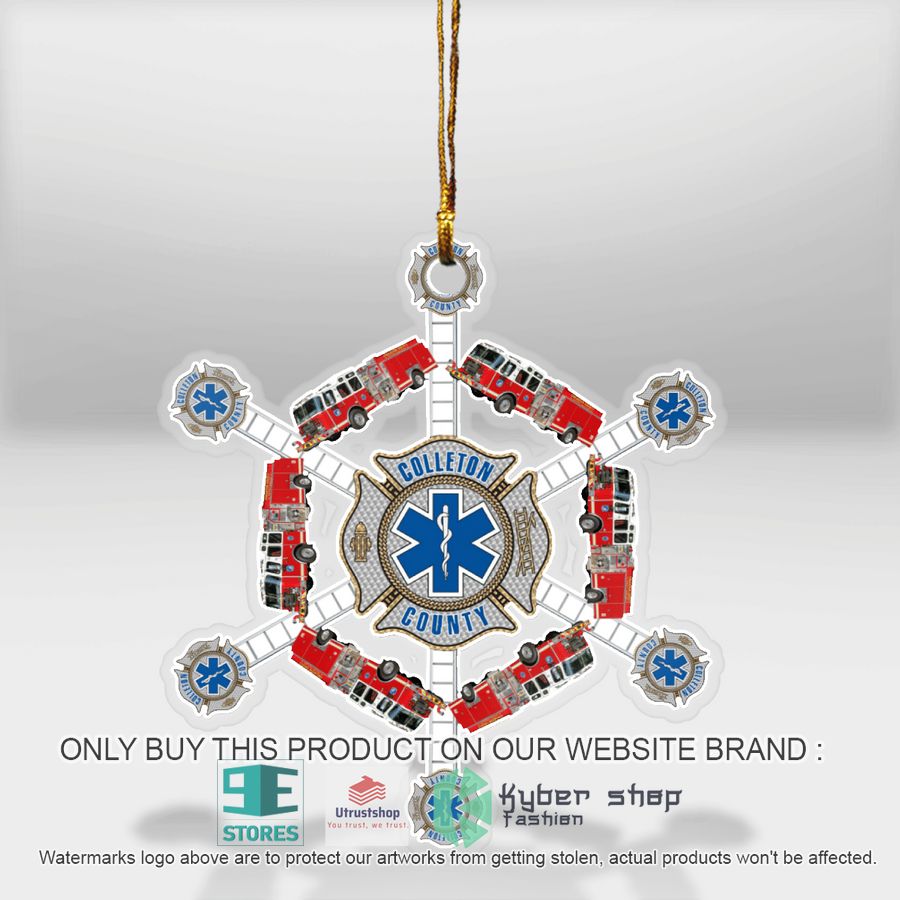 colleton county fire rescue snowflake ornament 1 14457