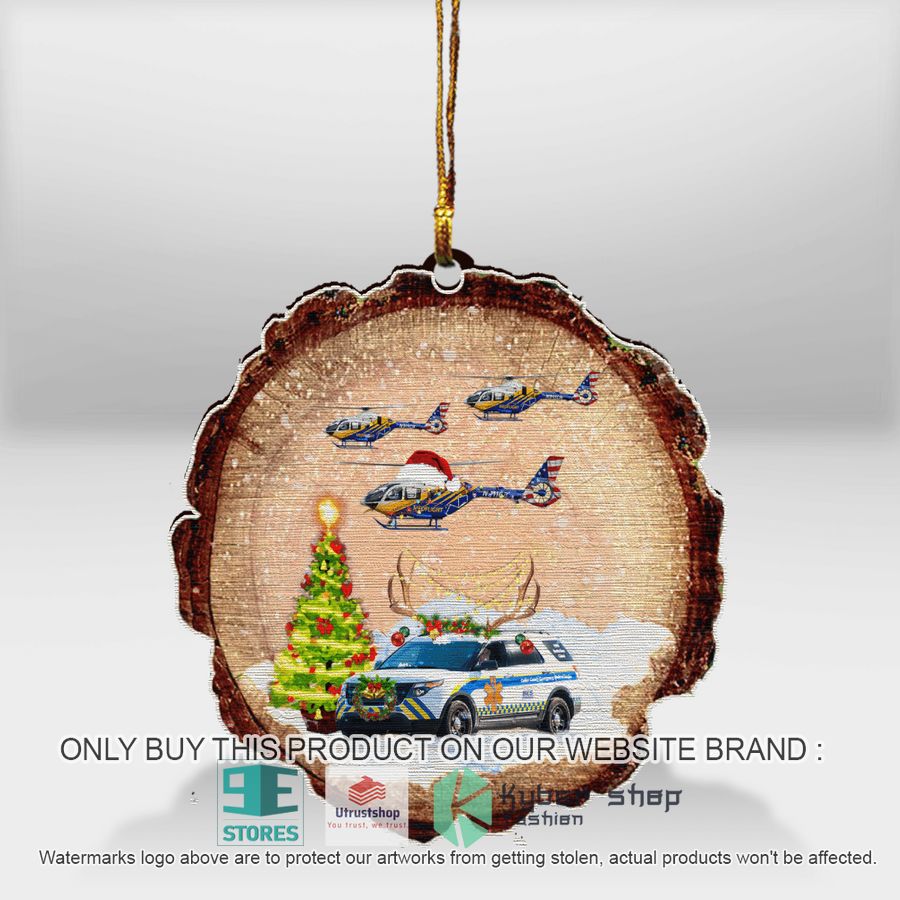 collier county ems ford explorer n911cb airbus helicopters h135 ec135t3 cn 2105 christmas wooden ornament 1 2092