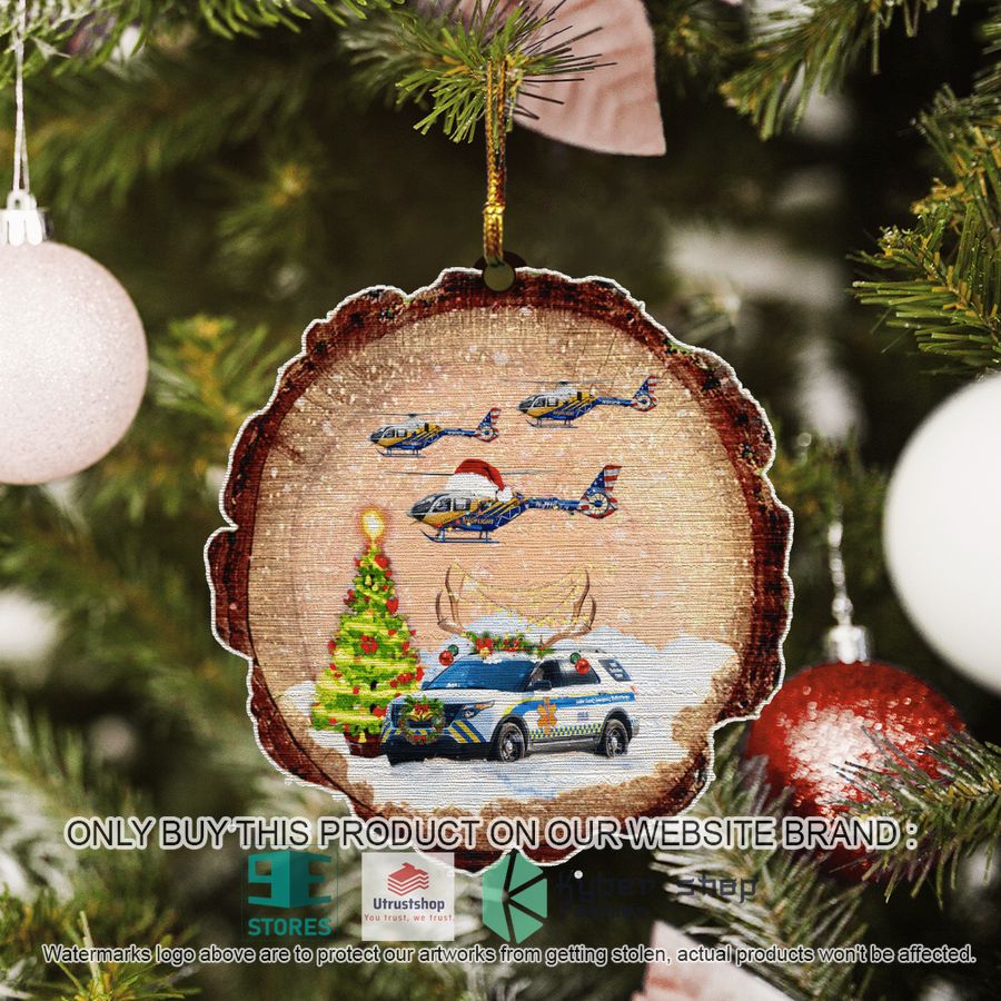collier county ems ford explorer n911cb airbus helicopters h135 ec135t3 cn 2105 christmas wooden ornament 5 86146