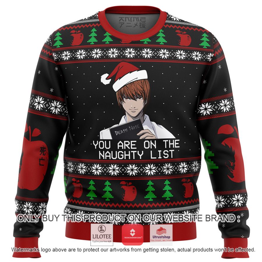 death note naughty list knitted wool sweater 1 98925