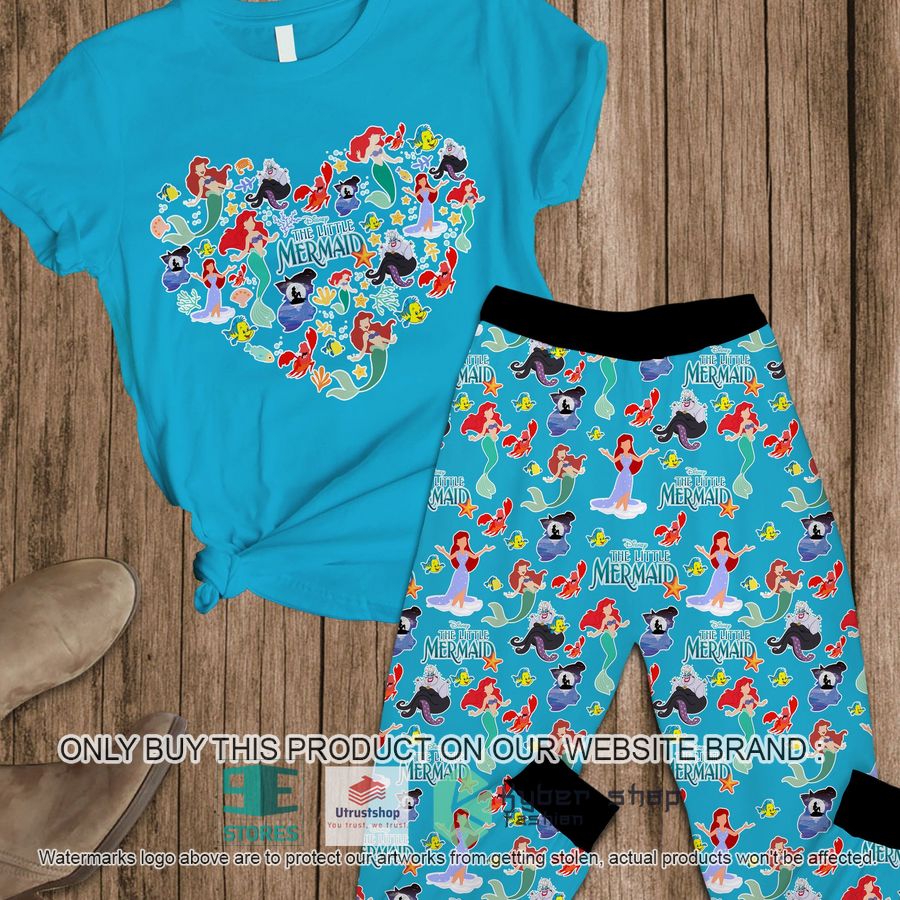 disney the little mermaid heart pajamas set 1 59376