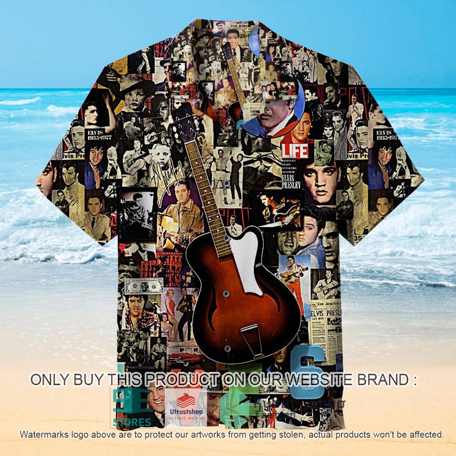 elvis lives collage hawaiian shirt 1 98465