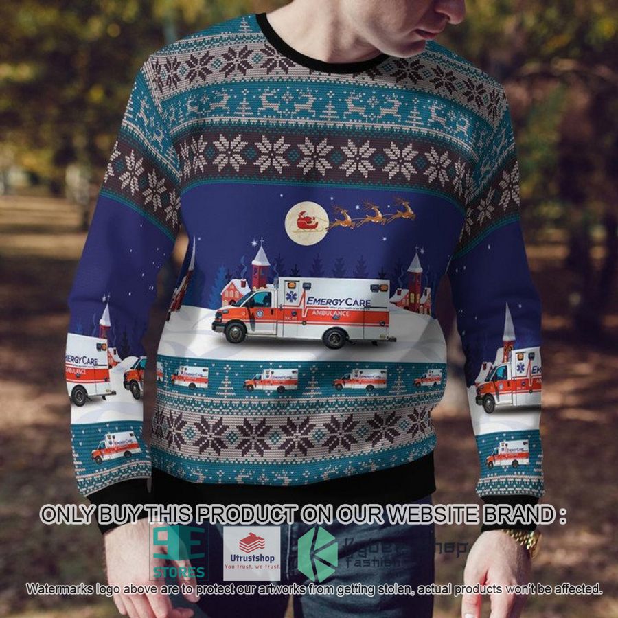 erie pennsylvania emergycare ugly christmas sweater 4 60995