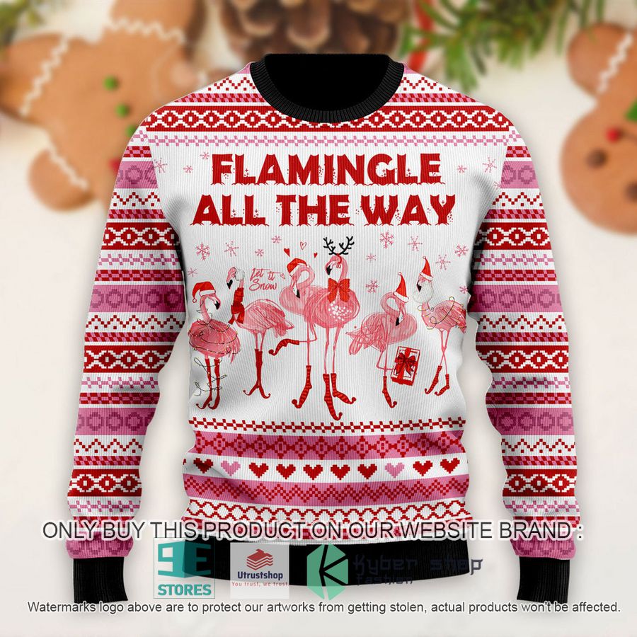 flamingle all the way ugly christmas sweater 1 77199